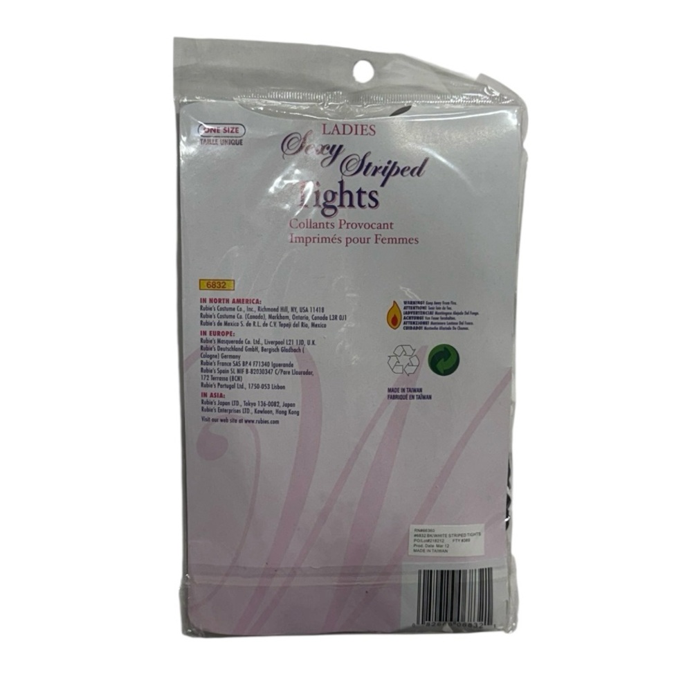 Rubie’s adult ladies sexy striped tights brand new in packaging never worn! - Picture 6 of 6